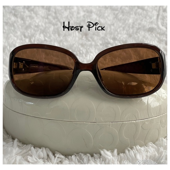 Coach S3002 Dark Brown Sunglasses - Picture 1 of 8